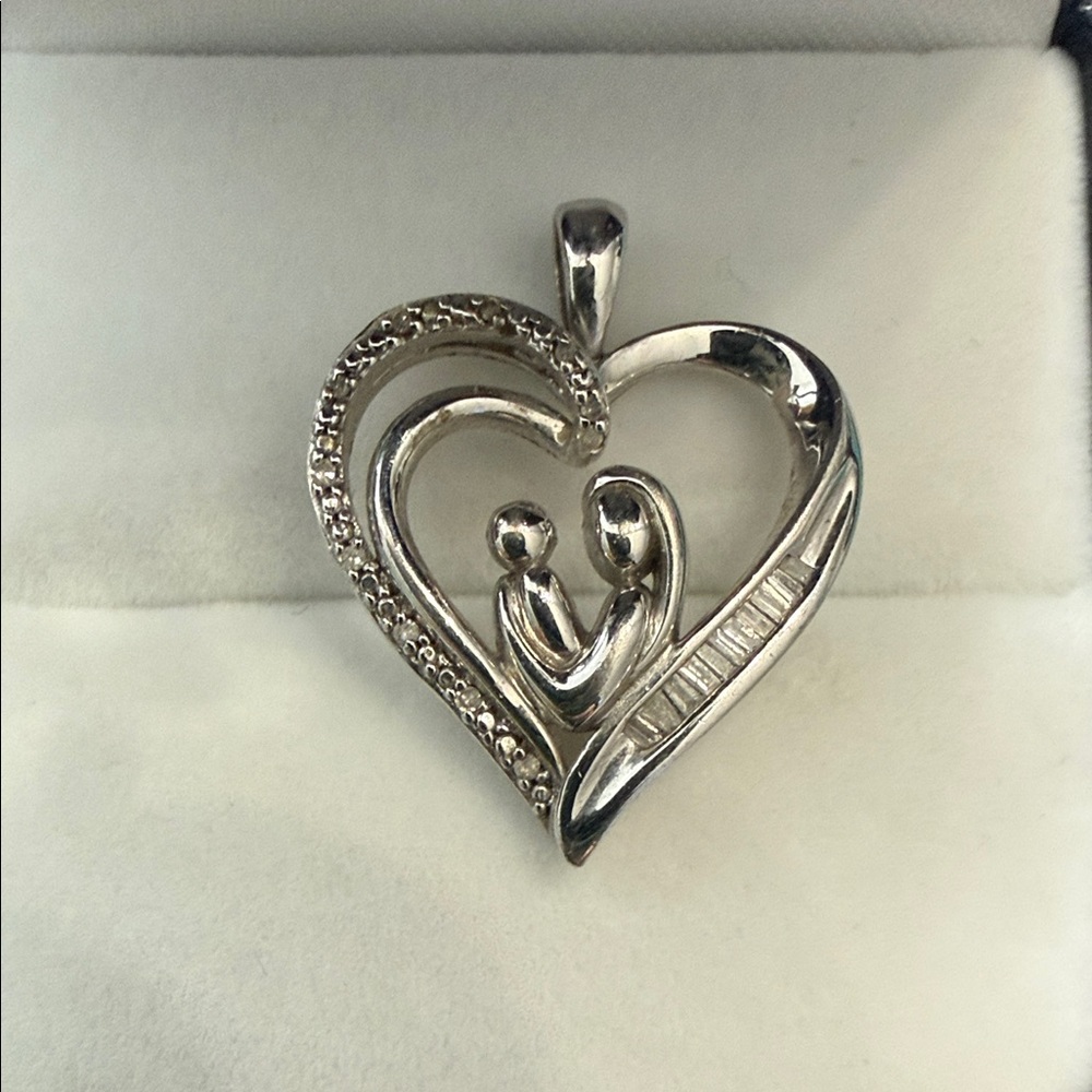 Elegant Sterling Silver Heart Pendant